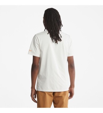 Timberland T-shirt branca com o logótipo da bota