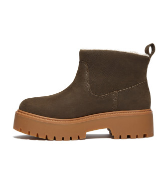 Timberland Stone Street groen leren enkellaarsjes