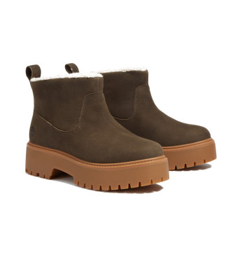 Timberland Stone Street groen leren enkellaarsjes