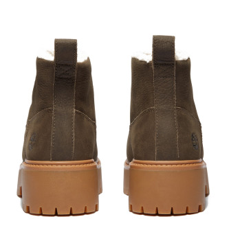 Timberland Stone Street groen leren enkellaarsjes