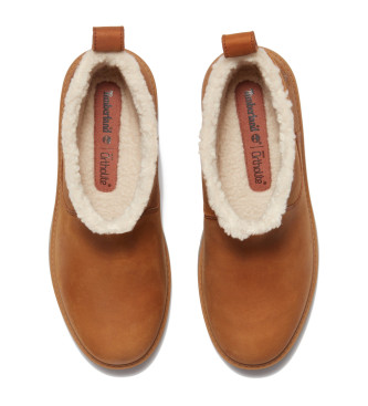 Timberland Stivaletti alla caviglia in pelle marrone Stone Street con fodera calda