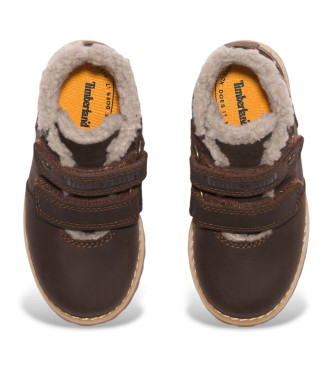 Timberland Stivali Pokey Pine in calda pelle foderata con chiusura in velcro testa di moro  