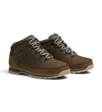 Timberland Leather Boots Euro Sprint Mid brown greenish brown