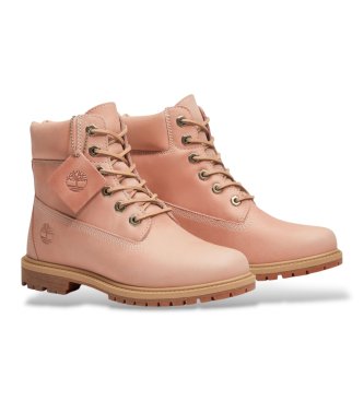 Timberland Pink Premium leather ankle boots