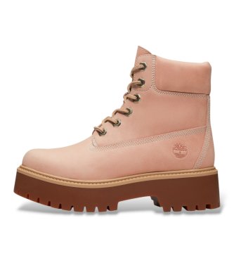 Timberland Stone Street pink leather boots
