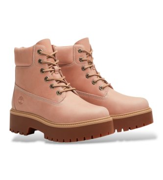 Timberland Stone Street pink leather boots