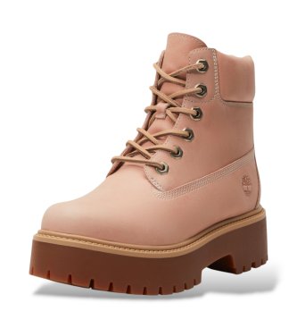 Timberland Stone Street pink leather boots