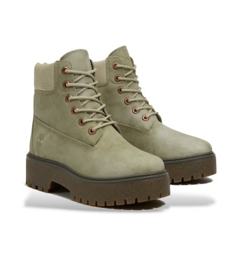 Timberland Stone Street grna vattentta 6 lderstvlar med plattform