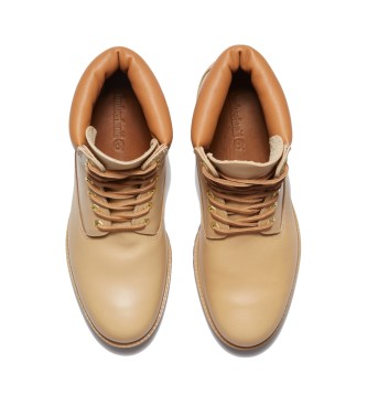 Timberland Stivali in pelle beige premium da 6 pollici