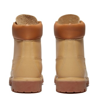 Timberland Stivali in pelle beige premium da 6 pollici