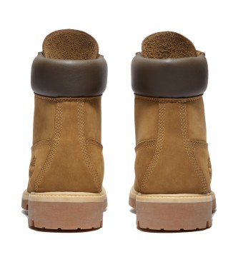 Timberland Stivaletti in pelle marrone impermeabile di prima qualit da 6 pollici