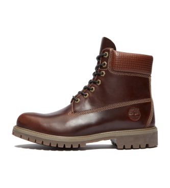 Timberland 6-palčni vodoodporni usnjeni čevlji Premium Brown