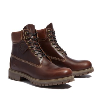 Timberland 6-palčni vodoodporni usnjeni čevlji Premium Brown