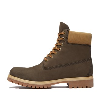 Timberland 6-palčni vodoodporni usnjeni čevlji Premium Brown