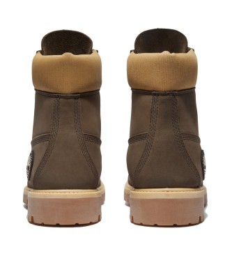 Timberland 6-palčni vodoodporni usnjeni čevlji Premium Brown