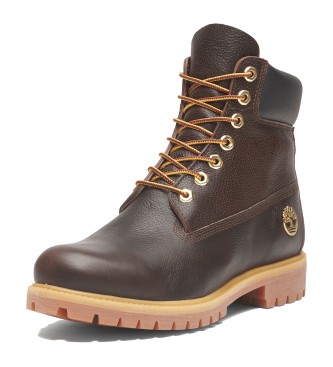 Timberland Stivali in pelle marrone premium da 6 pollici