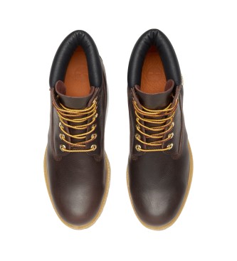 Timberland Stivali in pelle marrone premium da 6 pollici
