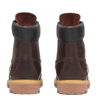 Timberland Stivali in pelle marrone premium da 6 pollici