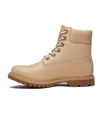 Timberland 6-palčni vodoodporni usnjeni škornji Premium Beige