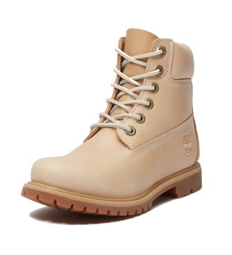 Timberland 6-palčni vodoodporni usnjeni škornji Premium Beige