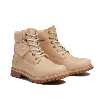 Timberland 6-palčni vodoodporni usnjeni škornji Premium Beige