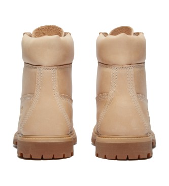 Timberland 6-palčni vodoodporni usnjeni škornji Premium Beige