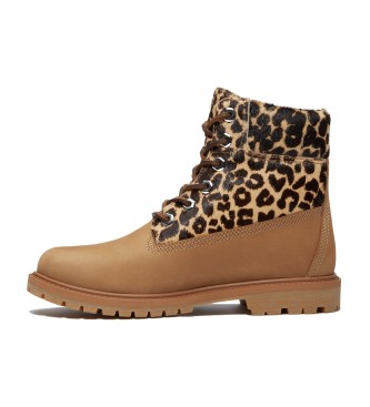 Timberland 6-palčni usnjeni škornji Premium rjave barve