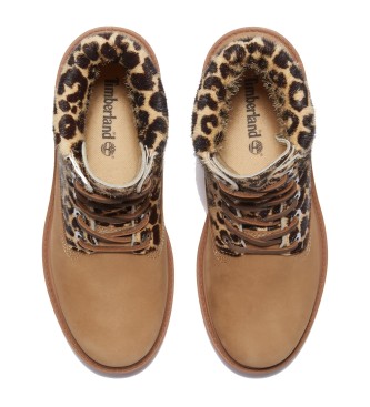 Timberland 6-palčni usnjeni škornji Premium rjave barve
