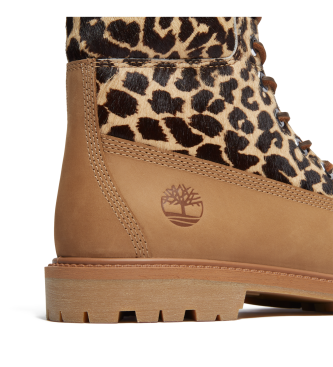 Timberland 6-palčni usnjeni škornji Premium rjave barve