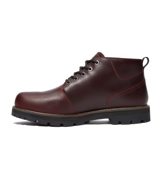 Timberland Stivali Chukka impermeabili in pelle color bordeaux Britton Road