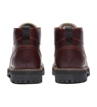 Timberland Stivali Chukka impermeabili in pelle color bordeaux Britton Road