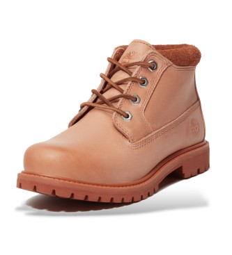 Timberland Nellie roter wasserdichter Chukka-Stiefel aus Leder zum Schnren im mittleren Bereich