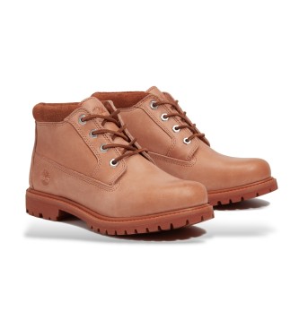 Timberland Nellie roter wasserdichter Chukka-Stiefel aus Leder zum Schnren im mittleren Bereich