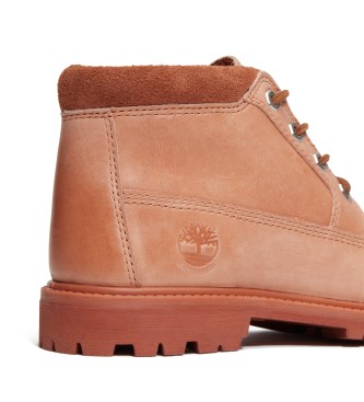 Timberland Nellie roter wasserdichter Chukka-Stiefel aus Leder zum Schnren im mittleren Bereich