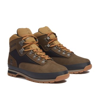 Timberland Euro rjavi usnjeni pohodniški čevlji