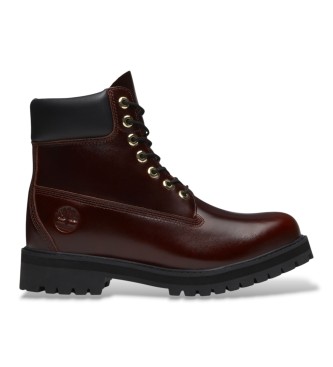 Timberland Bottes en cuir Heritage grenat