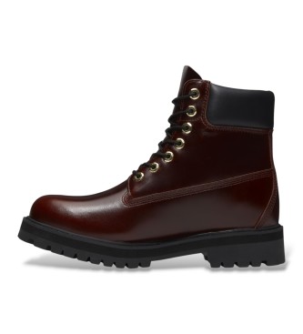 Timberland Bottes en cuir Heritage grenat