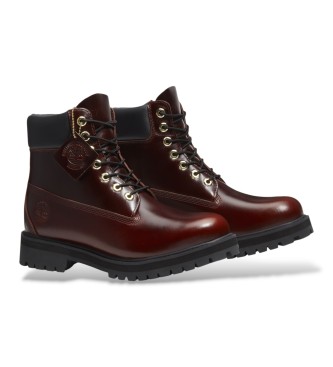 Timberland Bottes en cuir Heritage grenat