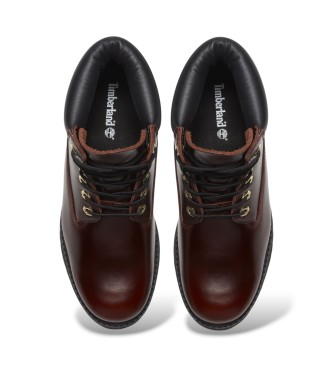 Timberland Bottes en cuir Heritage grenat