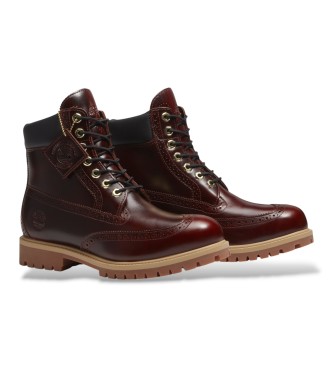 Timberland Bottines en cuir Premium grenat