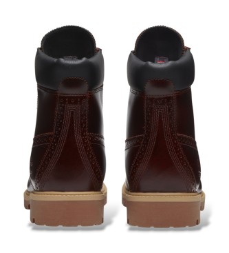 Timberland Bottines en cuir Premium grenat