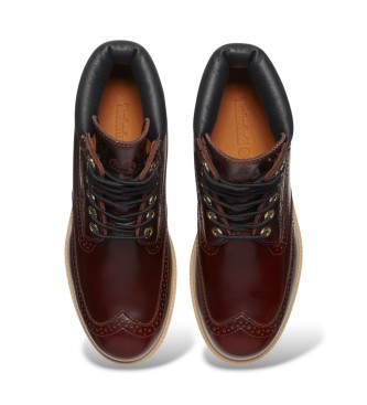 Timberland Bottines en cuir Premium grenat
