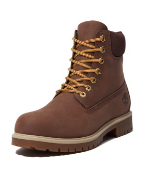 Timberland Stivaletti in pelle impermeabile marrone da 6 pollici
