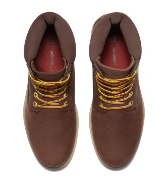 Timberland Stivaletti in pelle impermeabile marrone da 6 pollici