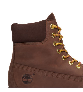 Timberland Stivaletti in pelle impermeabile marrone da 6 pollici