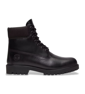 Timberland Botas de piel impermeables con cierre de cordones 6-Inch Heritage negro