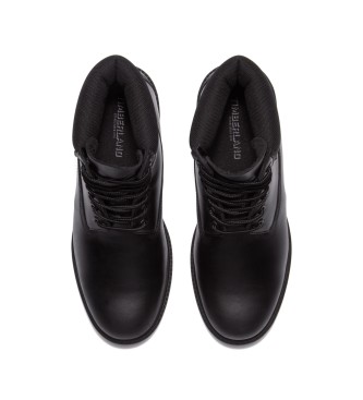 Timberland Botas de piel impermeables con cierre de cordones 6-Inch Heritage negro