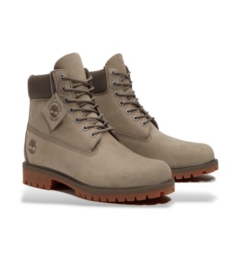 Timberland Stivali Heritage da 6 pollici in pelle impermeabile con lacci in verde