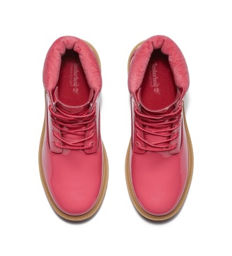 Timberland Botas de couro impermeável de qualidade superior cor-de-rosa
