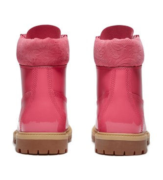 Timberland Botas de couro impermeável de qualidade superior cor-de-rosa